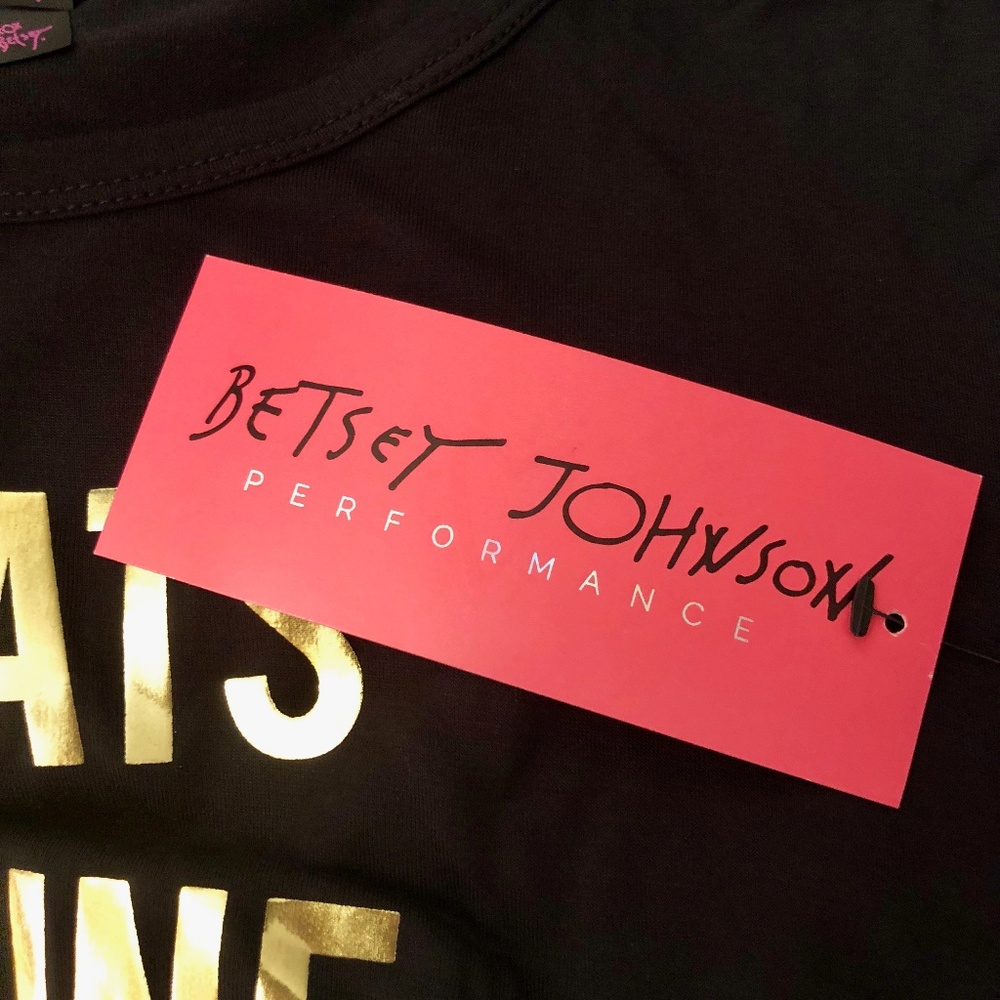 NWT Betsey Johnson Performance Black Tee Shirt - Picture 7 of 8